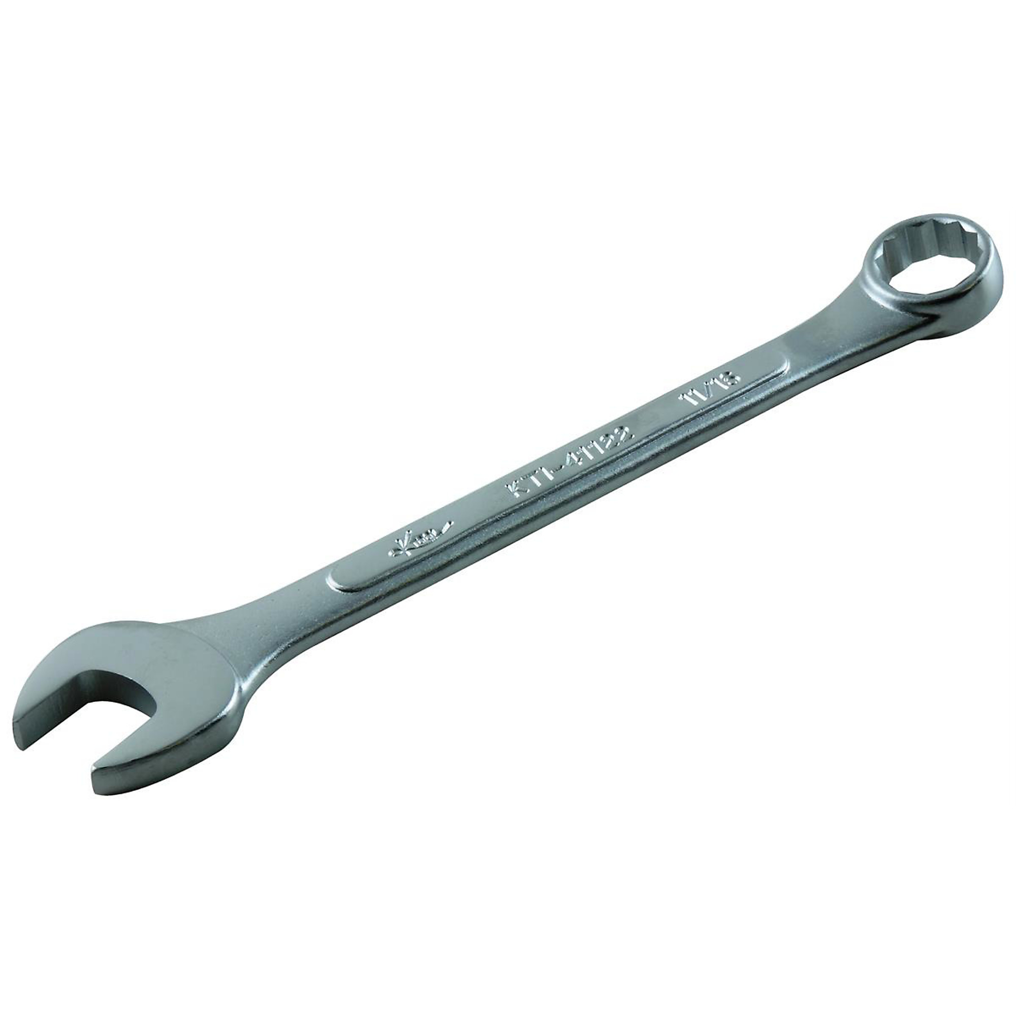 K-Tool International Combination Wrench — 11/16in., 12-Point, 15-Degree, Drop Forged Steel, Chrome Plated, Model# KTI41122